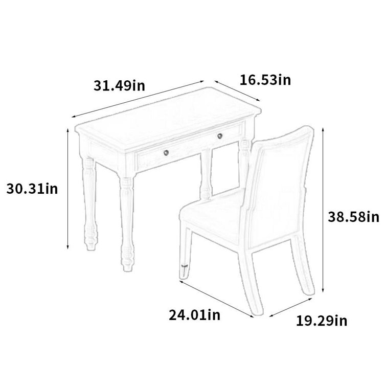STAR BANNER Rectangular Writing Desk and Chair Set. Wayfair Canada